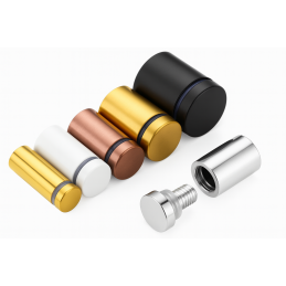 Metal spacer for signs (25x25 mm, white, including screw)