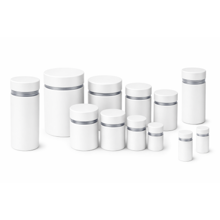 Metal spacer for signs (25x25 mm, white, including screw)