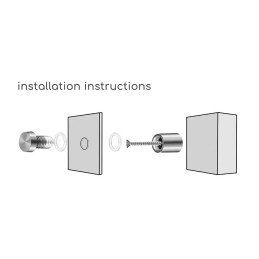 Metallabstandshalter für Schilder (25x25 mm, goldfarben