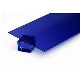 Plaque de base en acrylique (PMMA) (bleu foncé transparent