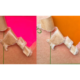 Placa base de acrílico (PMMA) (rosa/naranja transparente
