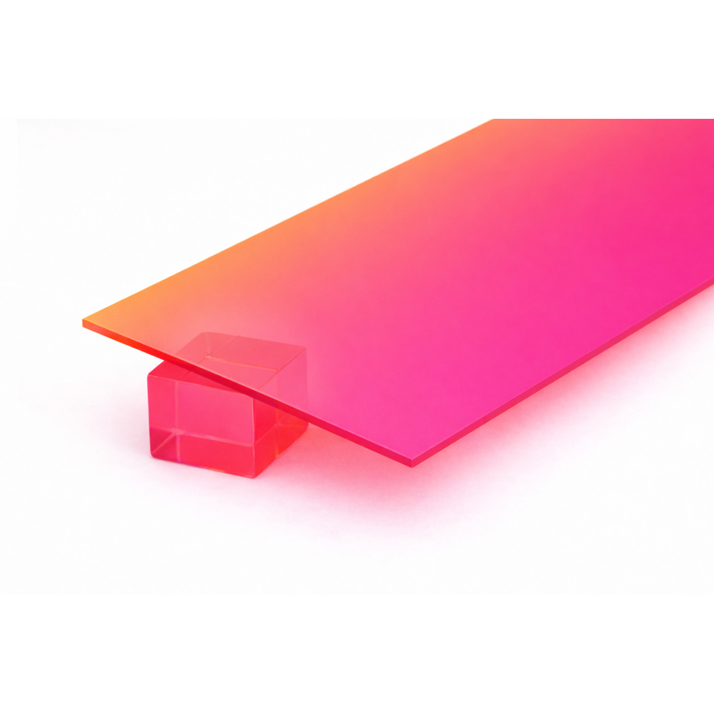 Placa base de acrílico (PMMA) (rosa/naranja transparente