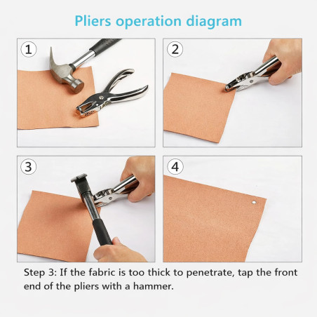 Rivet installation tool set with base, punch rod & fixing rod - Wood ...