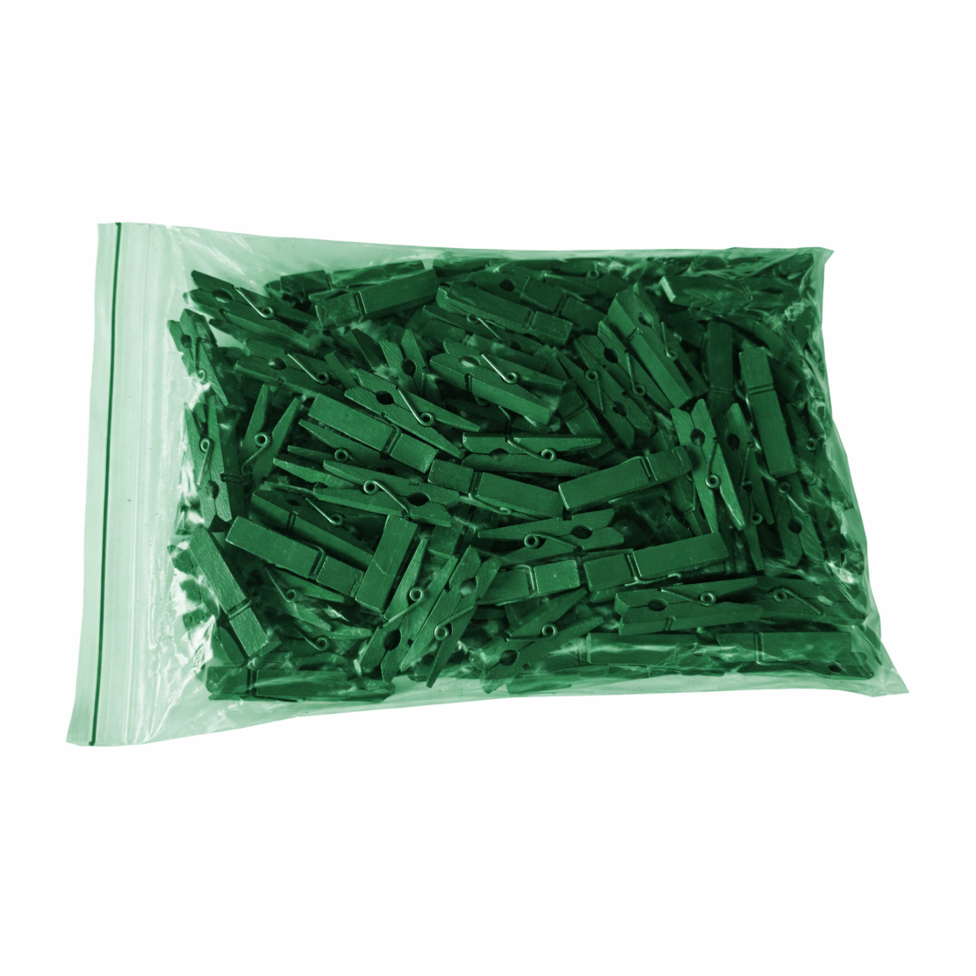 Lot de 100 petites pinces à linge en bois (35 mm, vert)