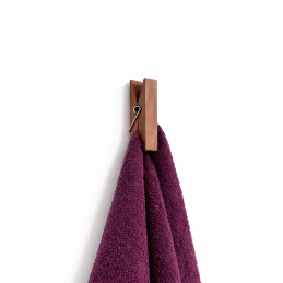 Oversized walnut wooden clothes peg (wall hanger, size 1: 15 cm