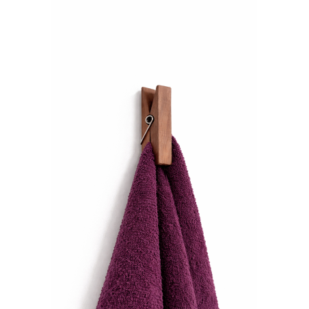 Oversized walnut wooden clothes peg (wall hanger, size 1: 15 cm