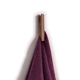 Pince à linge surdimensionnée en bois de noyer (porte-manteau