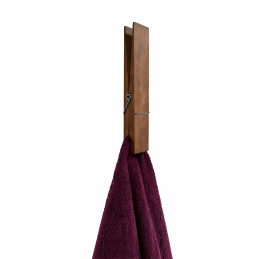 Oversized walnut wooden clothes peg (wall hanger, size 3: 30 cm