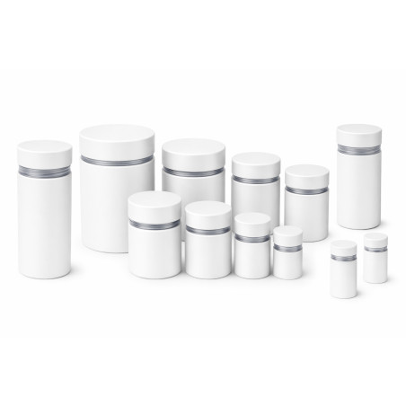 Metalen afstandhouder voor bordjes (12x20 mm, wit, inclusief