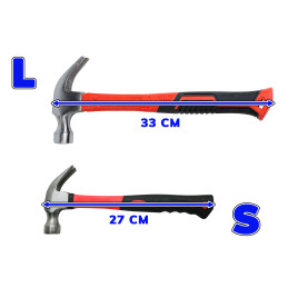 Claw hammer orange, fiber, 650 grams (Large)