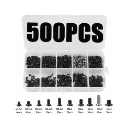 Kit assortimento di 500 bulloni M2, M2.5 e M3 per elettronica e