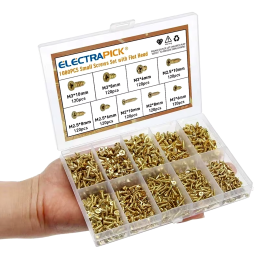 1080 small Phillips head wood screws, gold-colored