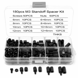 Set of 180 M3 nylon spacers for PCB and motherboard