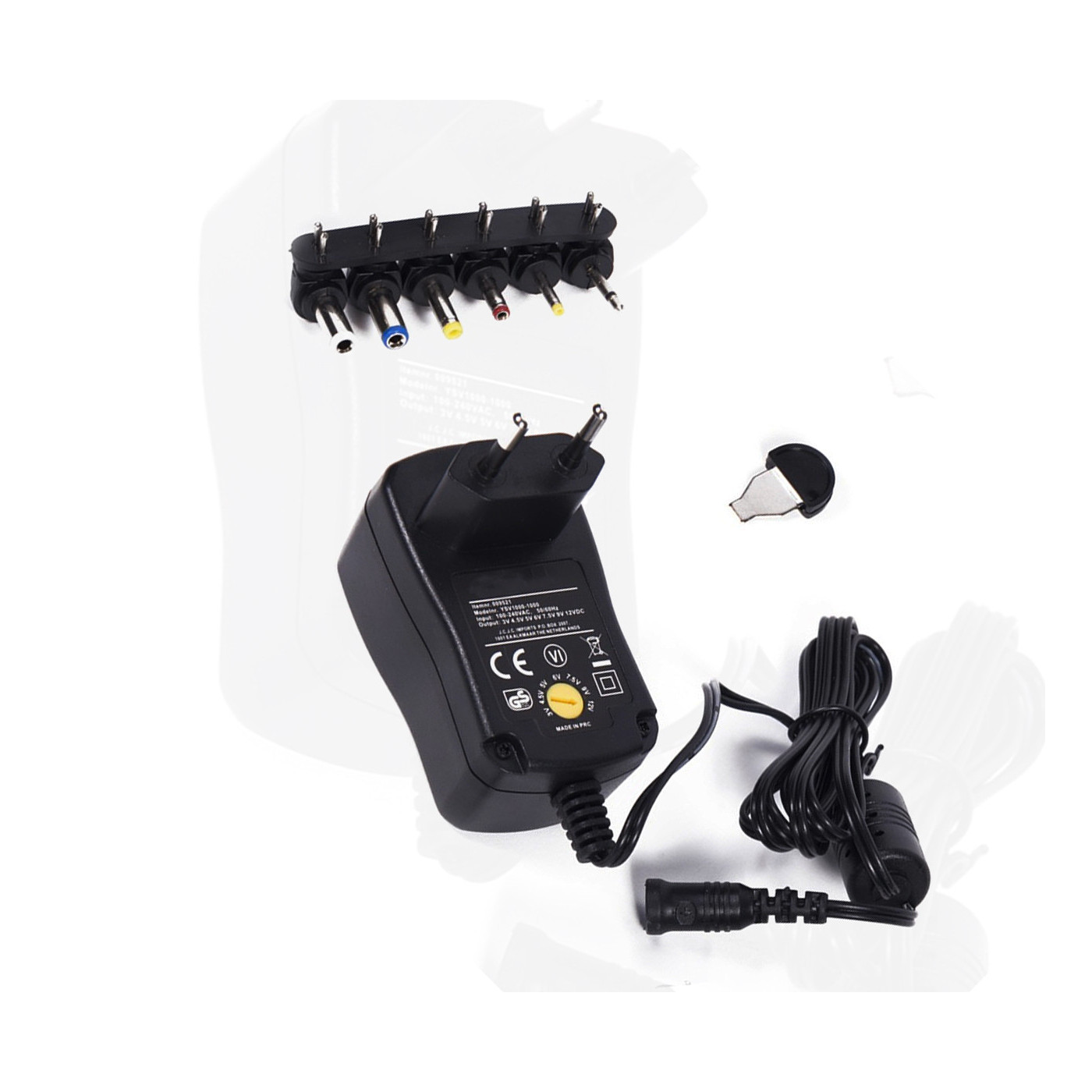 Adaptateur universel de 230 V (AC) à 3,0-12 V (DC), 1 000 mA -