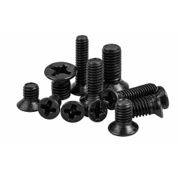 Jeu de 240 vis à tête Phillips (M2, M2.5 et M3, noires)