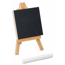 Mini schoolbord met houten ezel en krijt