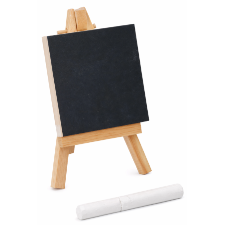 Mini chalkboard with wooden easel and chalk