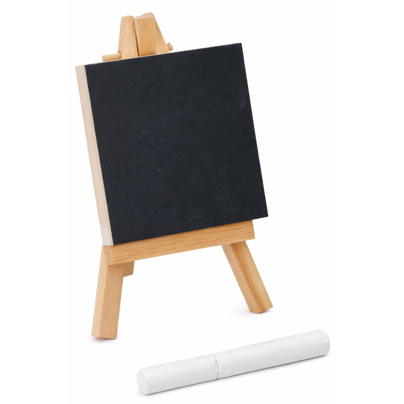 Mini lavagna con cavalletto in legno e gesso