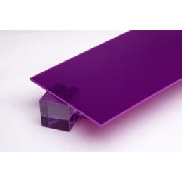 Acrylaat (PMMA) basisplaat (transparant paars, 50x30 cm, 3 mm