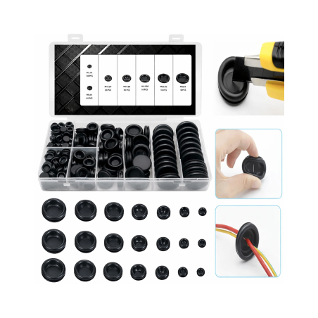 Set di pressacavi in gomma (M7–M25), 188 pezzi
