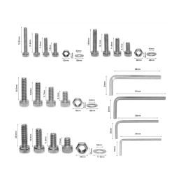 Kit d'assortiment de boulons et écrous en acier inoxydable