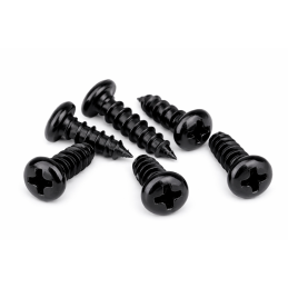 750 pcs sheet metal screws assortment round head black 2.5–4.0