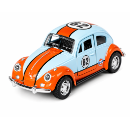 Modellino in scala del Maggiolino Volkswagen (arancione/bianco