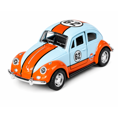Model vozu Volkswagen Beetle (oranžovo-bílý, 1:36)