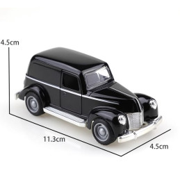 Maqueta de furgoneta de reparto Ford clásica (negra, escala
