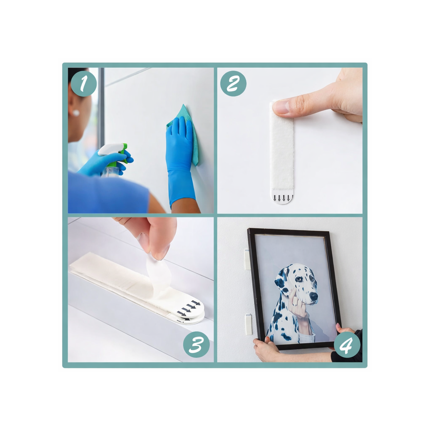 Bandes adhésives de fixation, lot de 16