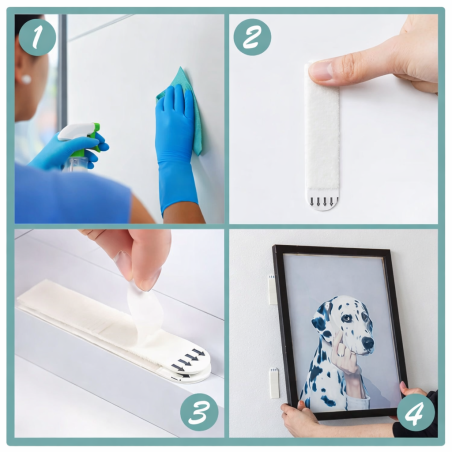 Bandes adhésives de fixation, lot de 16