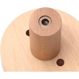 Divertente bottone/gancio da parete in legno (con lacci delle