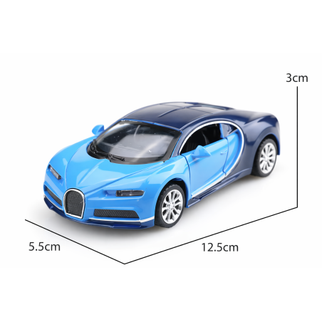Model Bugatti Chiron v měřítku 1:36, modrý