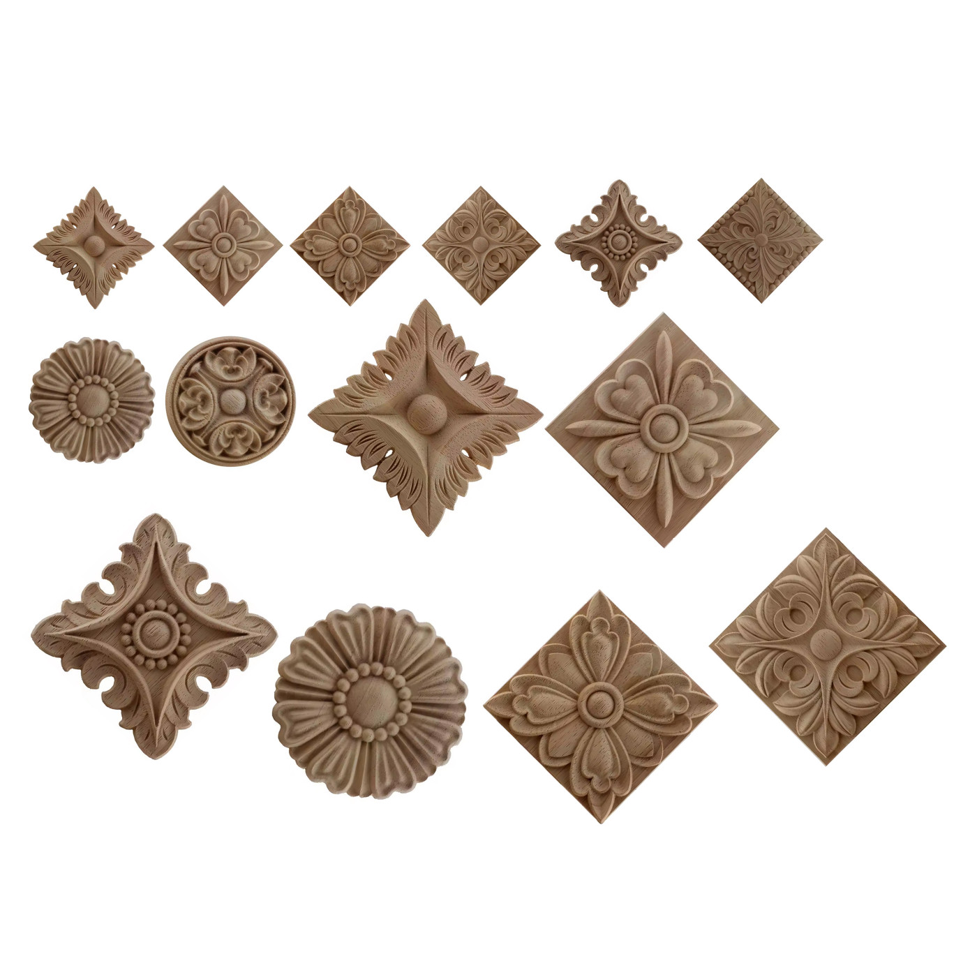 Decoratief houten ornament voor Interieurtoepassingen (model 12