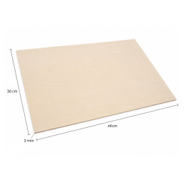 Lindenholz-Sperrholzplatte 46x30 cm, 3 mm Stärke