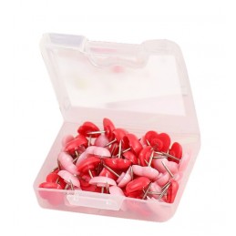 Punaises coeurs: rose et rouge, 48 pcs