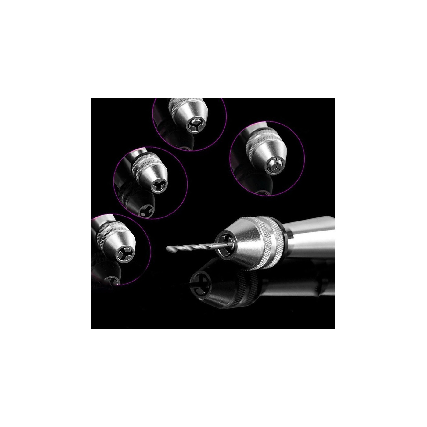 Kit Broca Taladro de Bolsillo con 12 Brocas max 2,0 mm uso manual tamaño lápiz 