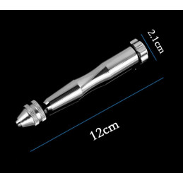 Solide Handbohrmaschine, silber mit 10 Bohrern