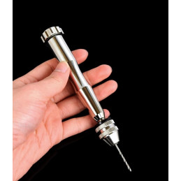 Handbohrer, silber, mit 10 Bohrer (0,8 - 3,0 mm)