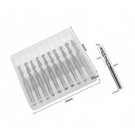 Set micro ball nose frezen in box (2 mm)