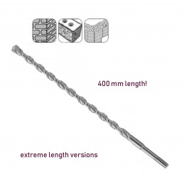 Broca para concreto SDS-plus 25x400 mm, extra longa