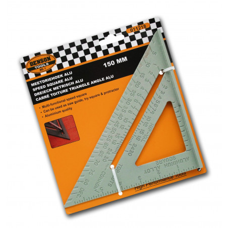Robustní geo trojúhelník a měřicí tyč (hliník), 150 mm