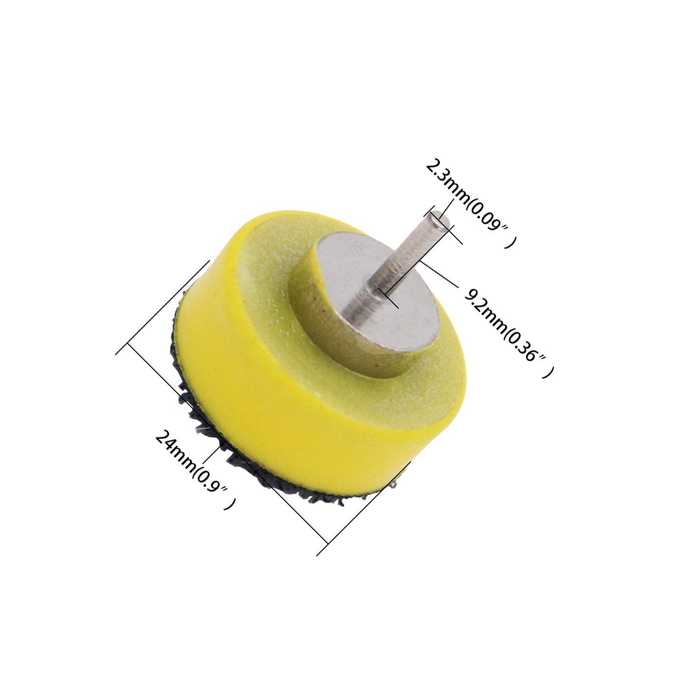 Soporte de disco abrasivo de 25 mm de ancho (gancho y bucle)