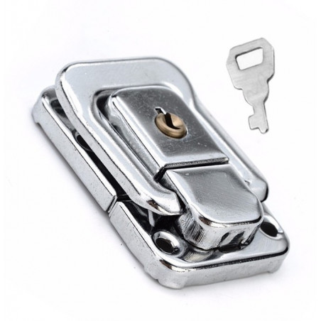 Chest latch, lock set, silver color, 32x48 mm - 1 Chest latch, lock set, silver color, 32x48 mm - 1