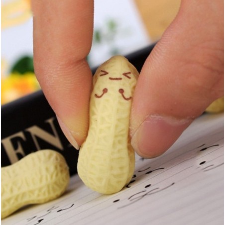 Funny peanut erasers (4 pieces in a box)
