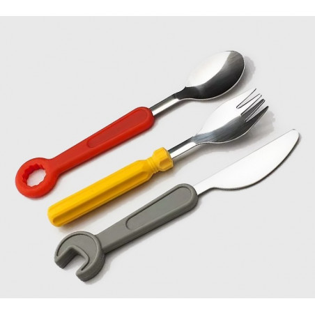 Tools cutlery set for children (fork, knife, spoon)