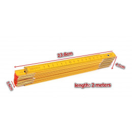 Duimstok hout, opvouwbaar, 2 meter