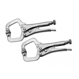 Set of 2 locking pliers (125 mm)