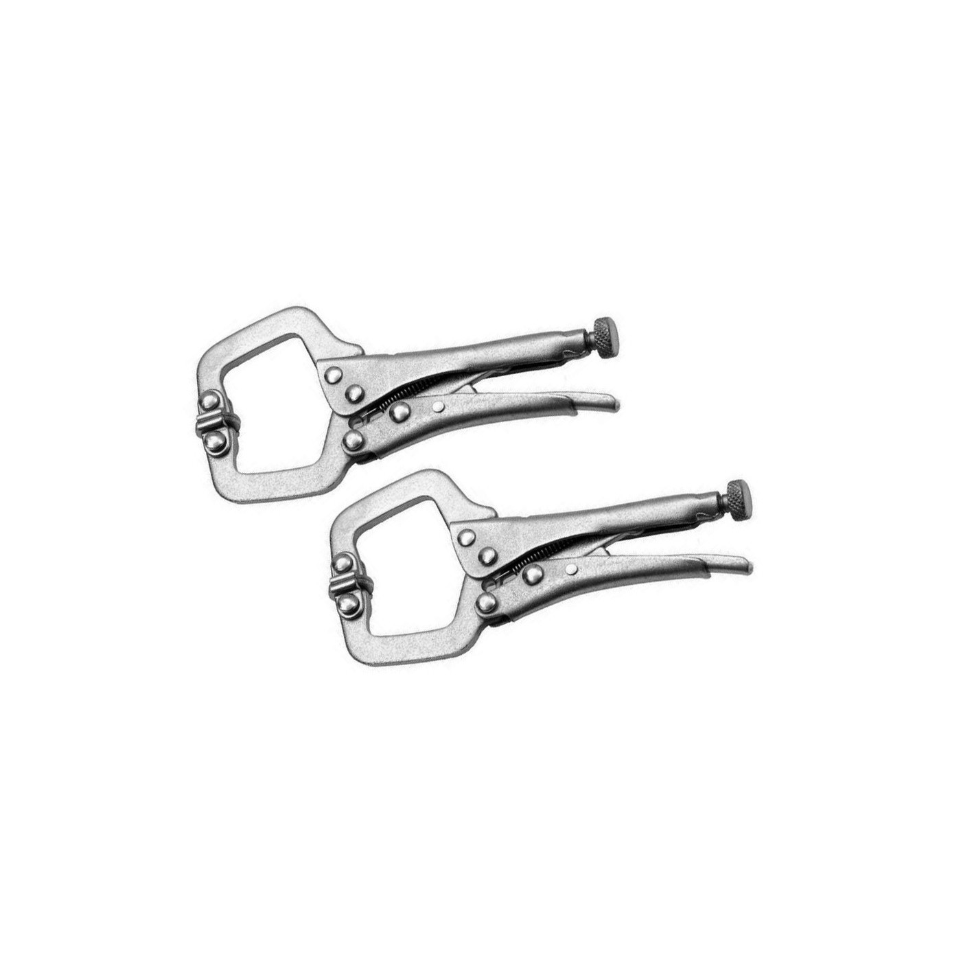 Set of 2 locking pliers (125 mm)
