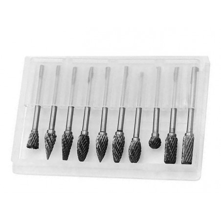 Coffret de 5 Fraises à Défoncer Carbure CMT queue de 8mm, Diamètre 4, 6, 8, 10 et 12mm